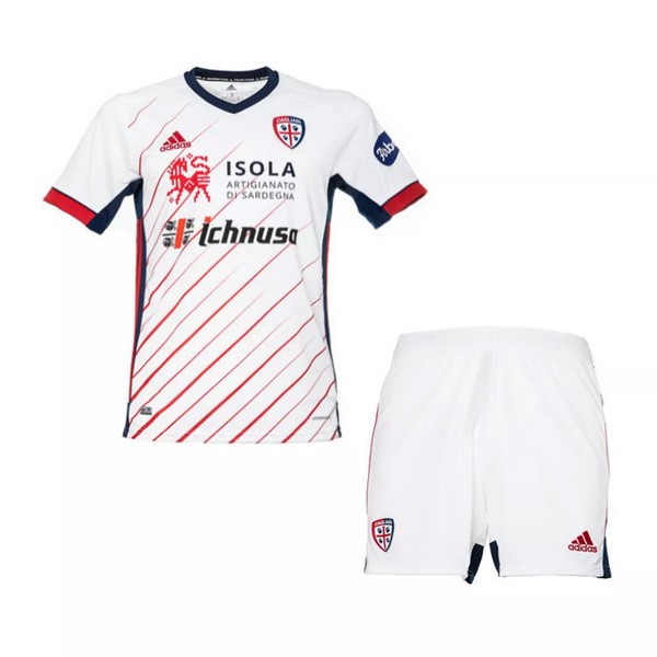 Maillot Football Cagliari Calcio Exterieur Enfant 2020-21 Blanc